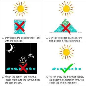 Instructions how to illuminate the stones instructions post luminous stones