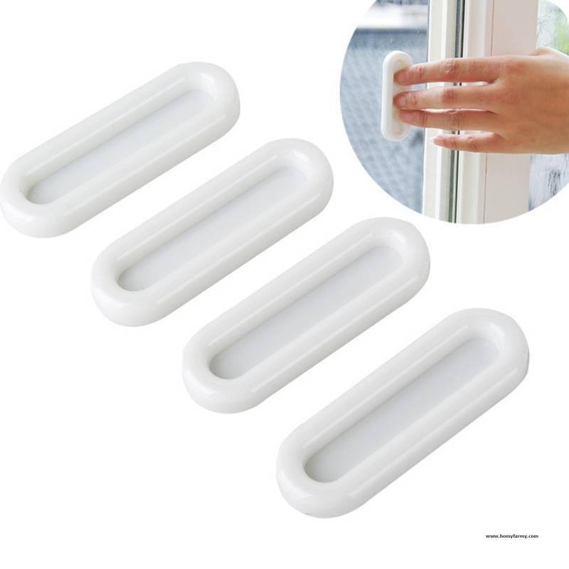 4pcs/set Multifunction Paste Type Doorknobs Glass Window Easy Open Tools sliding glass door lock