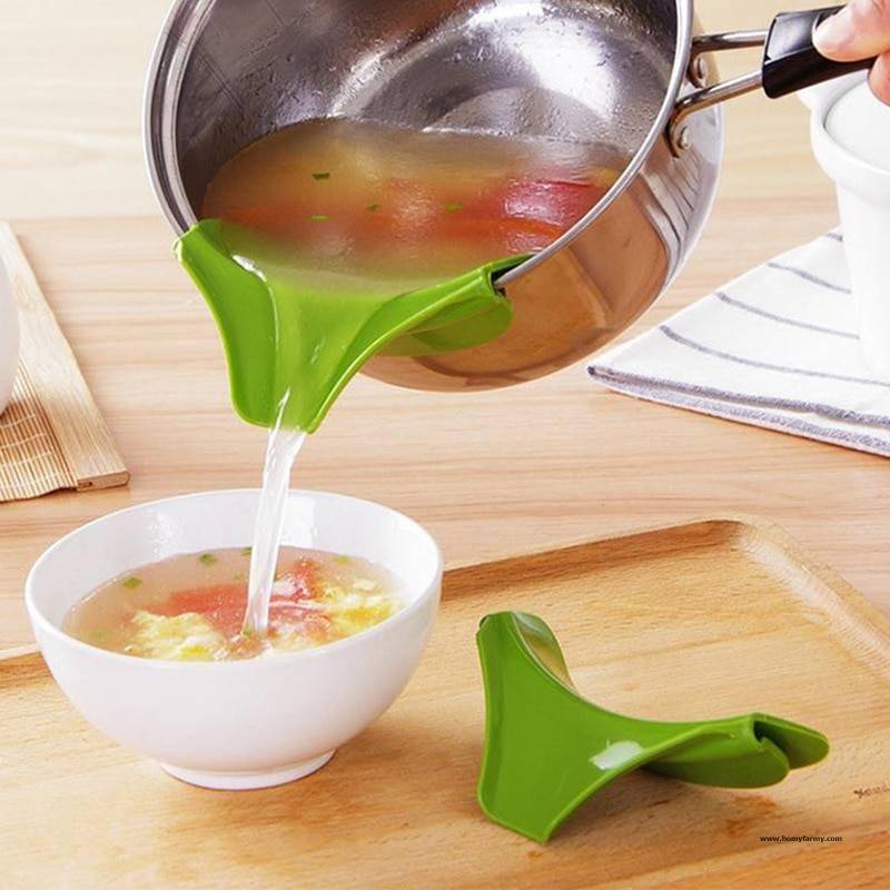 Kitchen Silicone Spills Deflector Funnel kitchen-silicone-spills-deflector-funnel