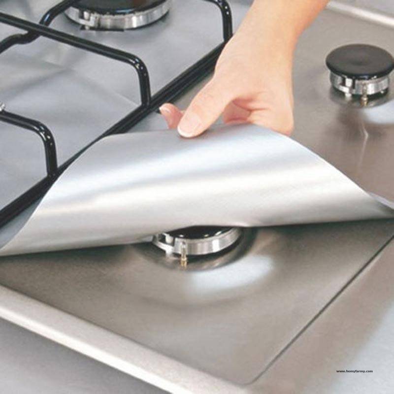 2pcs/lot Reusable Gas Range Stovetop Burner Protector Liner Cover For Cleaning Kitchen Tools gas stove top protector liners