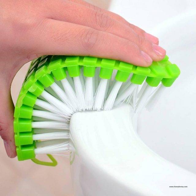 All-Purpose Flexible Scrubbing Brush Bathroom Cleaning Color: Green  Homy Farmy https://homyfarmy.com https://homyfarmy.com/all-purpose-flexible-scrubbing-brush/