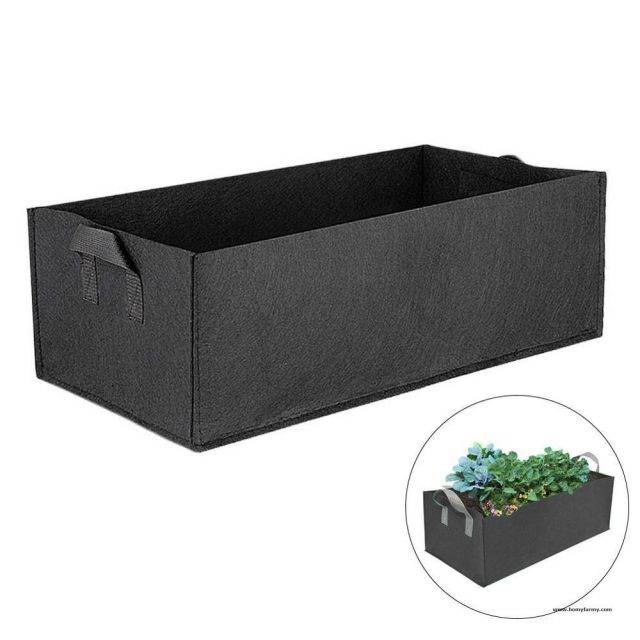 Square Textile Planting Container Garden  Homy Farmy https://homyfarmy.com https://homyfarmy.com/square-textile-planting-container/