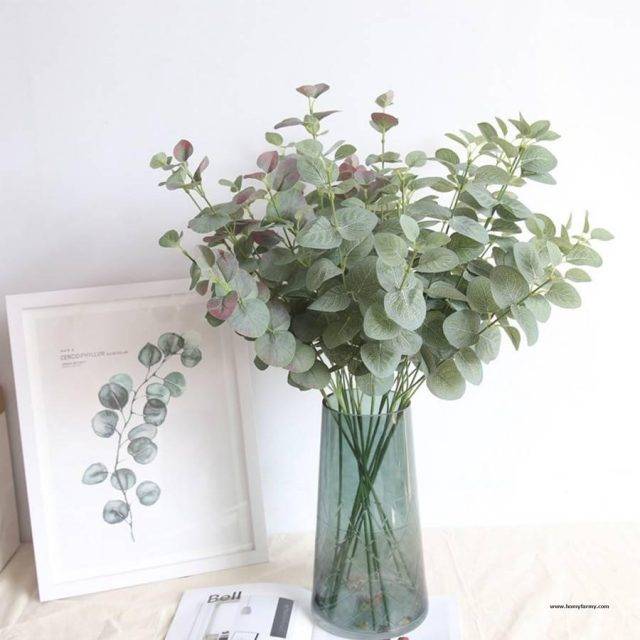 Artificial Eucalyptus Leaves Branch for Room Decor Decoration  Homy Farmy https://homyfarmy.com https://homyfarmy.com/artificial-eucalyptus-leaves-branch-for-room-decor/