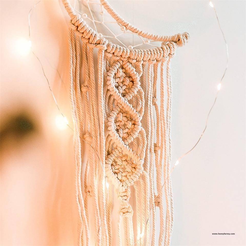 Bohemian Wall Hanging Half-Moon Selene Dreamcatcher Bohemian Wall Hanging Half-Moon Selene Dreamcatcher Decoration Homy Farmy https://homyfarmy.com https://homyfarmy.com/bohemian-wall-hanging-moon-dreamcatcher/