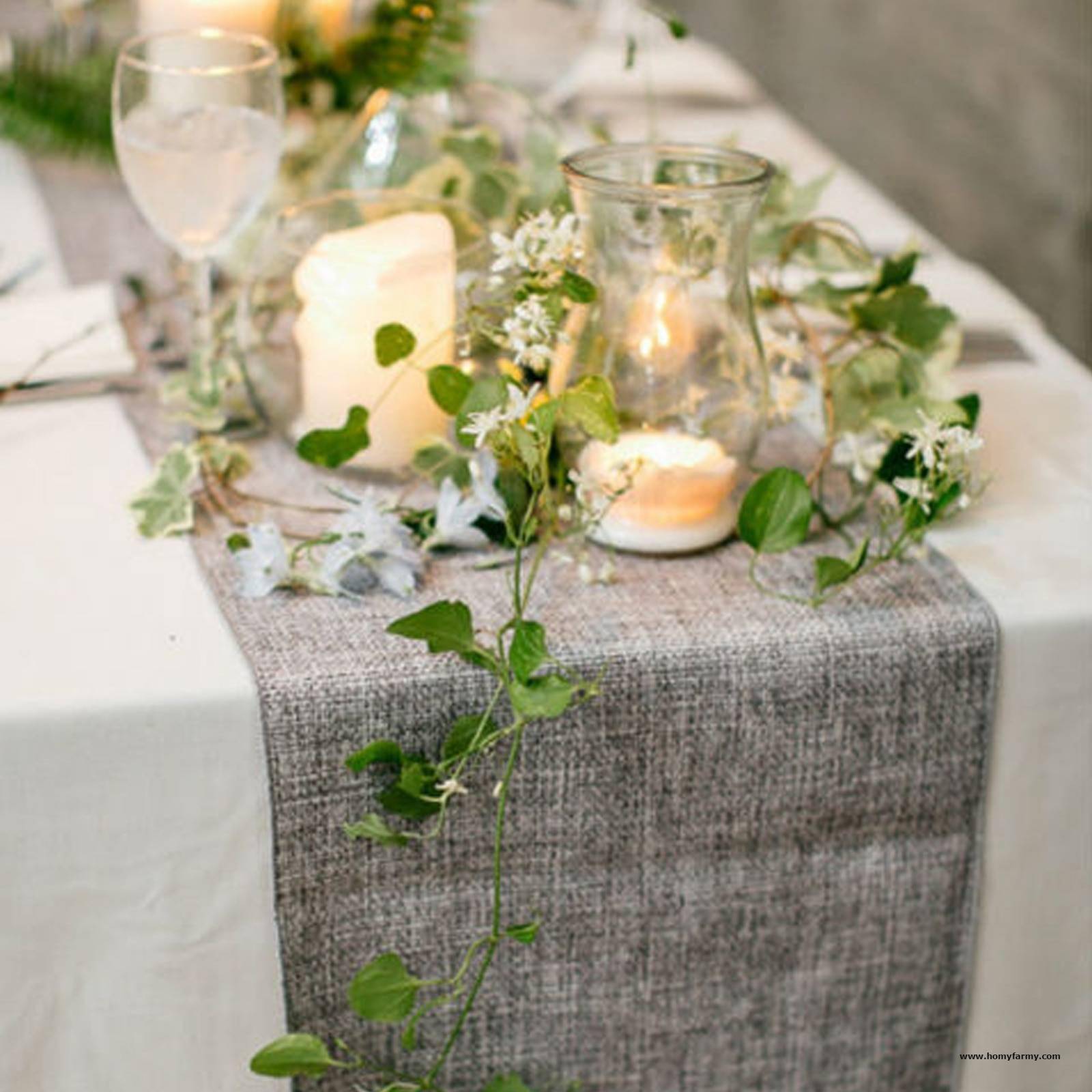 Natural Linen Table Runner Table Runner