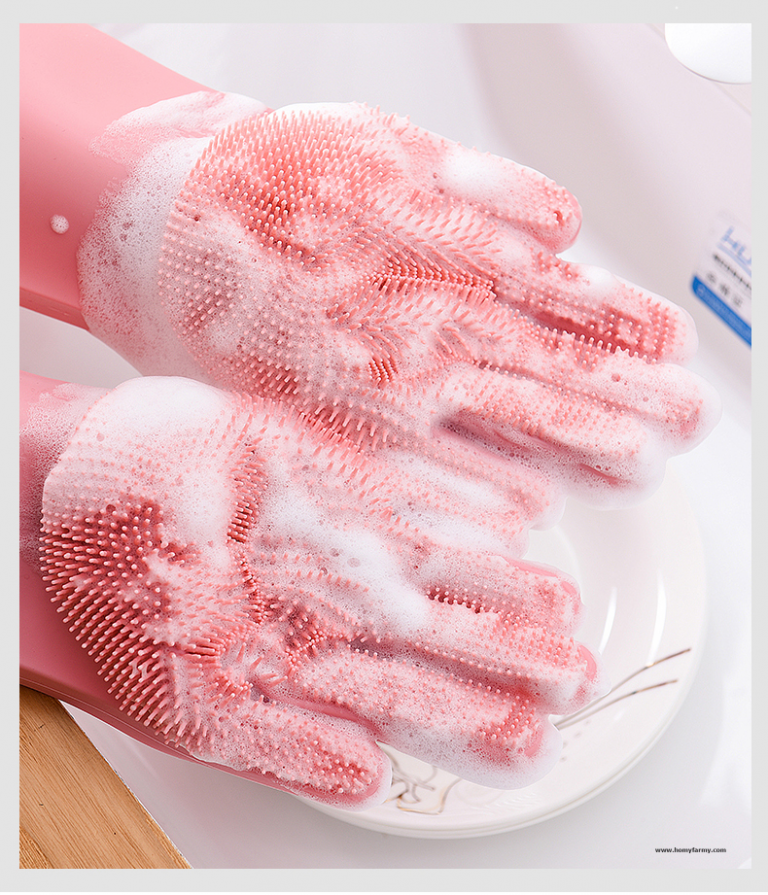 Magic Silicone Washing Gloves Cleaning Kitchen  Homy Farmy https://homyfarmy.com https://homyfarmy.com/magic-silicone-washing-gloves/