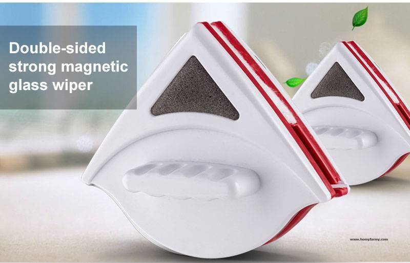 Magnetic Window Brush Glass Cleaner Brush Tool Window Wipe Double Side Magnetic Glass Brush for Washing Household Cleaning Tool Magnetic Window Brush