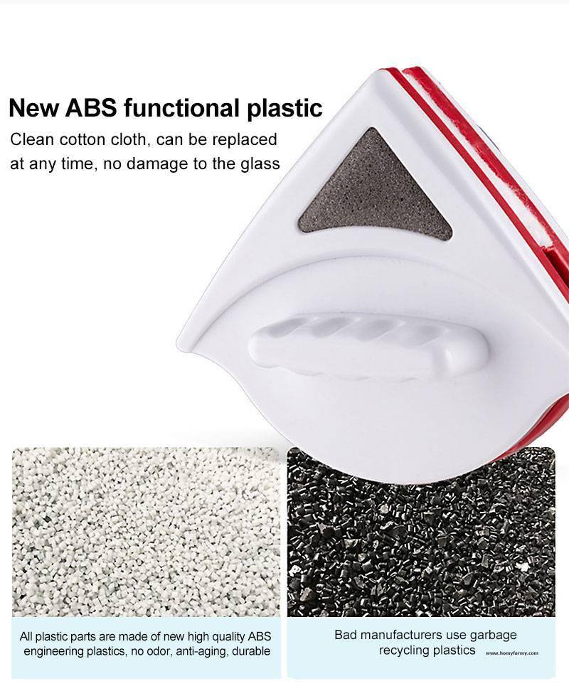 Magnetic Window Brush Glass Cleaner Brush Tool Window Wipe Double Side Magnetic Glass Brush for Washing Household Cleaning Tool magnetic window cleaner diy
