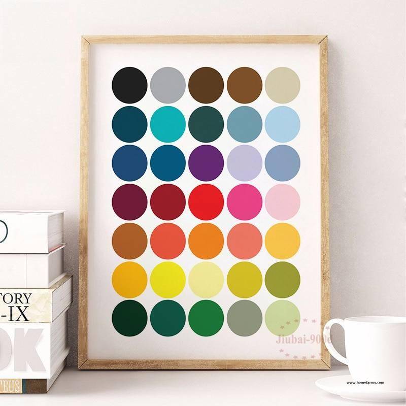 Colorful Polka Dot Poster Canvas Polka Dot Poster