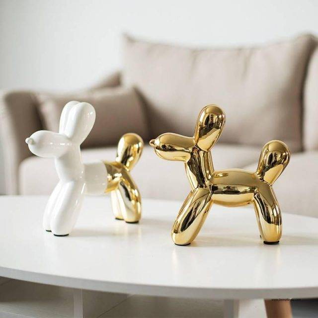 Ceramic Balloon Dog Figurine Decoration  Homy Farmy https://homyfarmy.com https://homyfarmy.com/ceramic-balloon-dog-figurine/