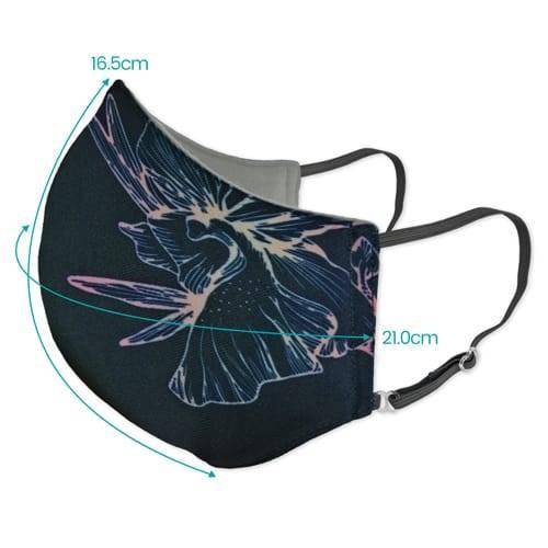 Black Highly Breathable Mask Shieldmask+ ORchid pink classic mask