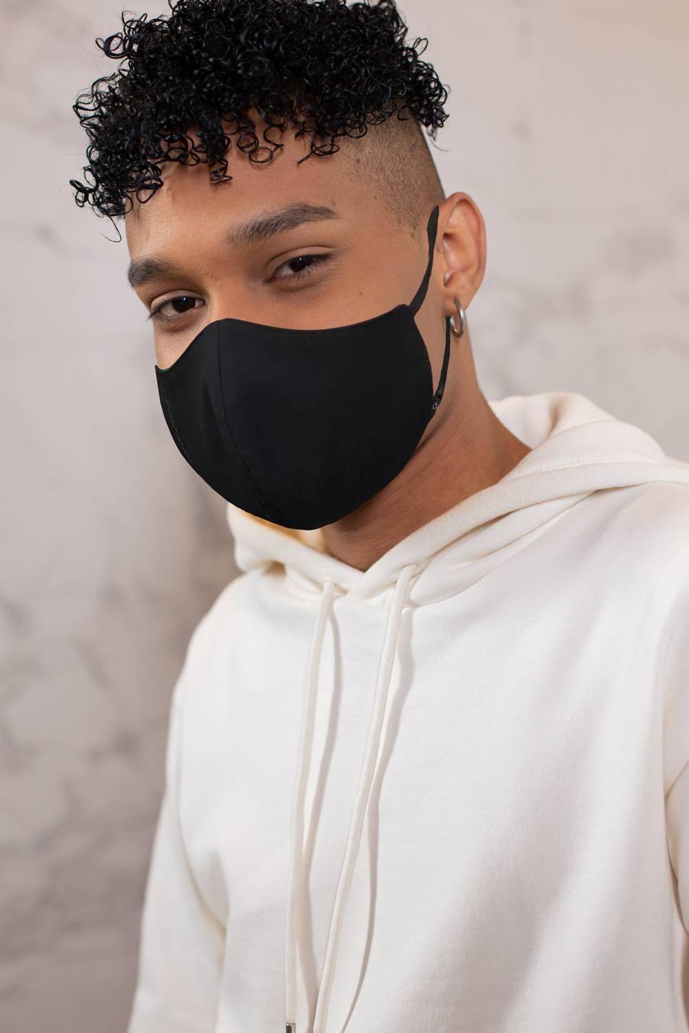 Highly Breathable Mask for college students Classic Black BreatheEasierMask Kit