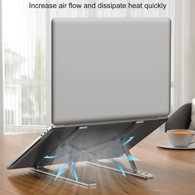 Adjustable laptop stand to ease neck pain