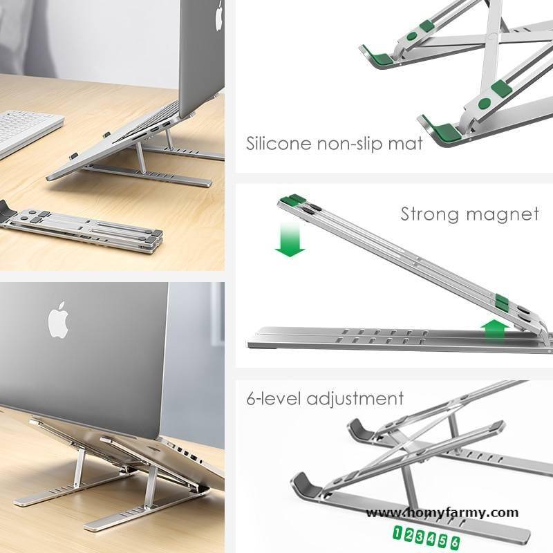 Adjustable Aluminum Laptop Stand Adjustable Aluminum Laptop Stand Best Sellers Home Improvement  Homy Farmy https://homyfarmy.com https://homyfarmy.com/adjustable-aluminum-laptop-stand/