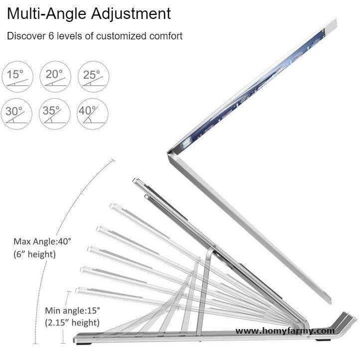 Adjustable Aluminum Laptop Stand Adjustable Aluminum Laptop Stand Best Sellers Home Improvement  Homy Farmy https://homyfarmy.com https://homyfarmy.com/adjustable-aluminum-laptop-stand/