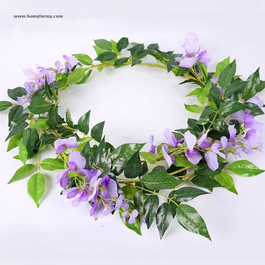 Artificial Flower Decorative Garland Artificial Flower Decorative Garland Decoration Homy Farmy https://homyfarmy.com https://homyfarmy.com/2m-wisteria-artificial-flowers-vine-garland-wedding-arch-decoration-fake-plants-foliage-rattan-trailing-faux-flowers-ivy-wall/