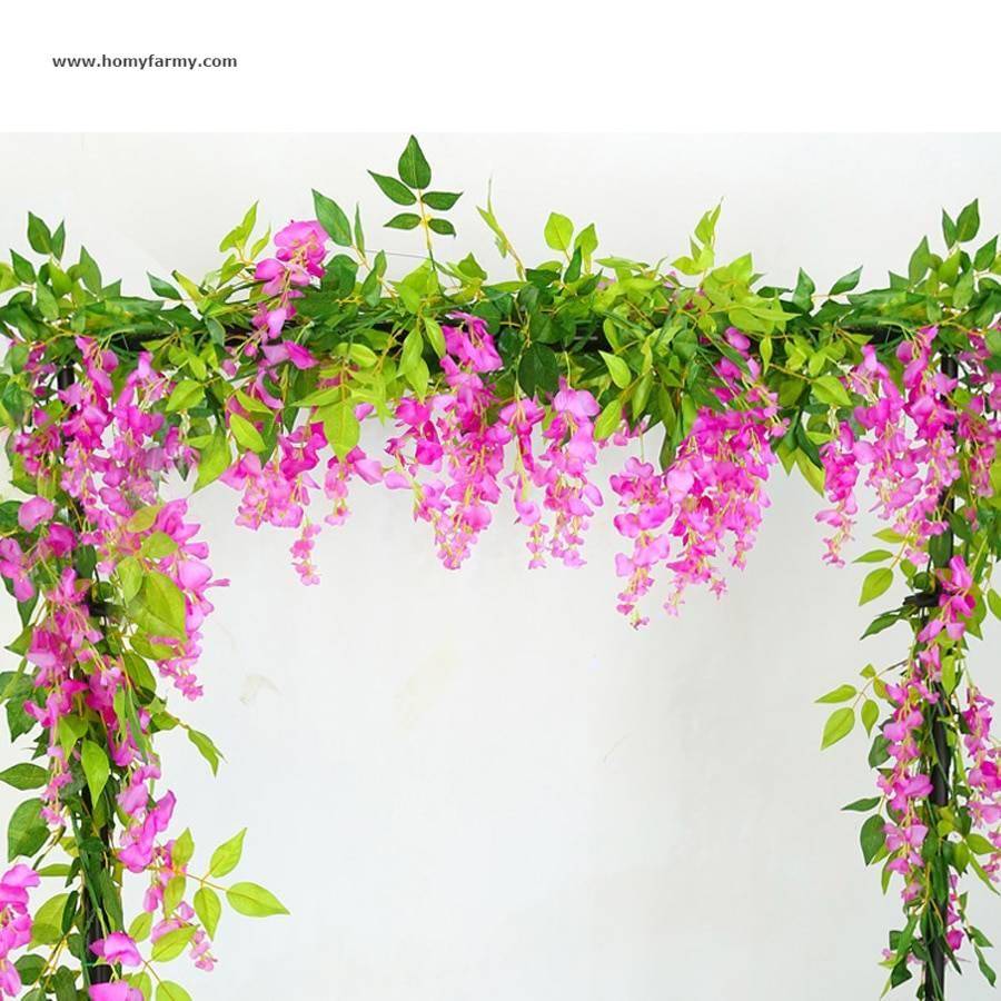 Artificial Flower Decorative Garland Artificial Flower Decorative Garland Decoration Homy Farmy https://homyfarmy.com https://homyfarmy.com/2m-wisteria-artificial-flowers-vine-garland-wedding-arch-decoration-fake-plants-foliage-rattan-trailing-faux-flowers-ivy-wall/