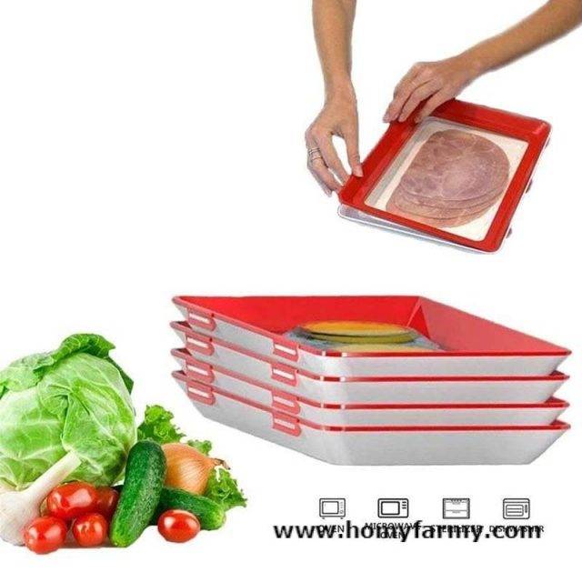 Creative Reusable Food Storage Tray Best Sellers Kitchen  Homy Farmy https://homyfarmy.com https://homyfarmy.com/creative-reusable-food-storage-tray/