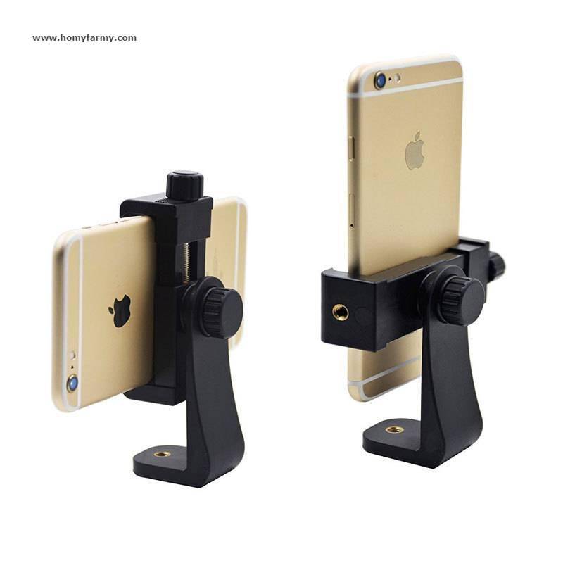 360 Degree Rotation Tripod Mount Holder Cell Phone Stand Bracket Clip Mount Bracket Adapter for Mobile Phones Smartphone