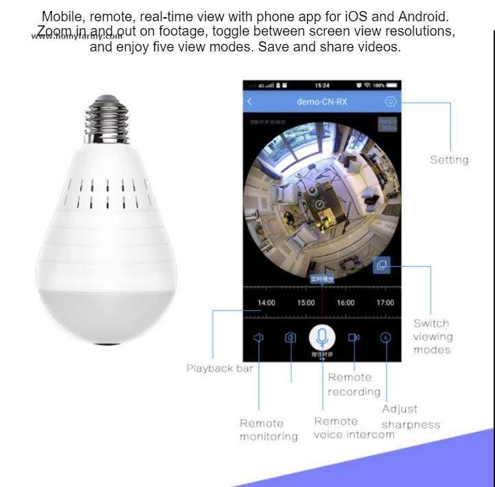 Panoramic Security Bulb Camera Panoramic Security Bulb Camera Best Sellers Home Improvement Tools and Repair Homy Farmy https://homyfarmy.com https://homyfarmy.com/panoramic-security-bulb-camera/
